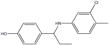 4-{1-[(3-chloro-4-methylphenyl)amino]propyl}phenol Struktur