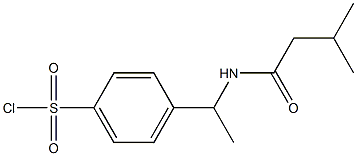 4-{1-[(3-methylbutanoyl)amino]ethyl}benzenesulfonyl chloride Struktur