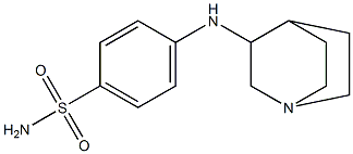 4-{1-azabicyclo[2.2.2]octan-3-ylamino}benzene-1-sulfonamide Struktur