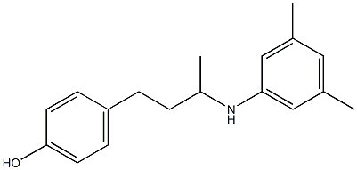 4-{3-[(3,5-dimethylphenyl)amino]butyl}phenol Struktur