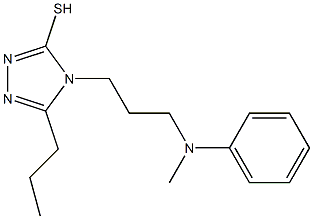 4-{3-[methyl(phenyl)amino]propyl}-5-propyl-4H-1,2,4-triazole-3-thiol Struktur