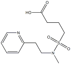 4-{methyl[2-(pyridin-2-yl)ethyl]sulfamoyl}butanoic acid Struktur