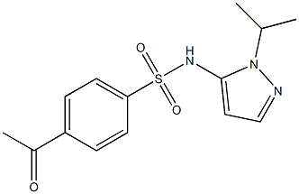 4-acetyl-N-[1-(propan-2-yl)-1H-pyrazol-5-yl]benzene-1-sulfonamide Struktur