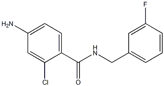 4-amino-2-chloro-N-[(3-fluorophenyl)methyl]benzamide Struktur