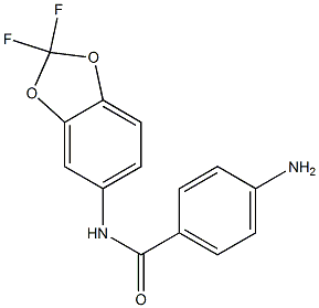 4-amino-N-(2,2-difluoro-2H-1,3-benzodioxol-5-yl)benzamide Struktur