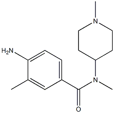 4-amino-N,3-dimethyl-N-(1-methylpiperidin-4-yl)benzamide Struktur