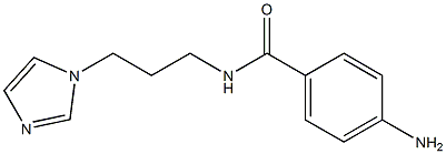 4-amino-N-[3-(1H-imidazol-1-yl)propyl]benzamide Struktur