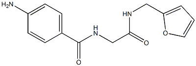 4-amino-N-{2-[(2-furylmethyl)amino]-2-oxoethyl}benzamide Struktur