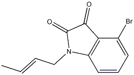 4-bromo-1-(but-2-en-1-yl)-2,3-dihydro-1H-indole-2,3-dione Struktur