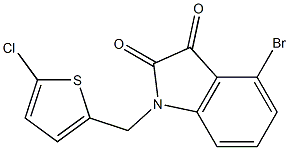 4-bromo-1-[(5-chlorothiophen-2-yl)methyl]-2,3-dihydro-1H-indole-2,3-dione Struktur