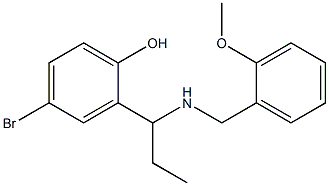 4-bromo-2-(1-{[(2-methoxyphenyl)methyl]amino}propyl)phenol Struktur