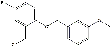 4-bromo-2-(chloromethyl)-1-[(3-methoxyphenyl)methoxy]benzene Struktur