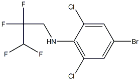 4-bromo-2,6-dichloro-N-(2,2,3,3-tetrafluoropropyl)aniline Struktur