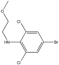 4-bromo-2,6-dichloro-N-(2-methoxyethyl)aniline Struktur