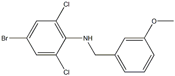 4-bromo-2,6-dichloro-N-[(3-methoxyphenyl)methyl]aniline Struktur