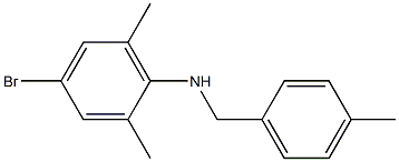 4-bromo-2,6-dimethyl-N-[(4-methylphenyl)methyl]aniline Struktur