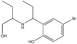 4-bromo-2-{1-[(1-hydroxybutan-2-yl)amino]propyl}phenol Struktur