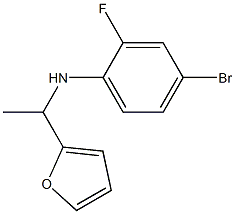 4-bromo-2-fluoro-N-[1-(furan-2-yl)ethyl]aniline Struktur