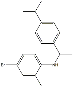 4-bromo-2-methyl-N-{1-[4-(propan-2-yl)phenyl]ethyl}aniline Struktur