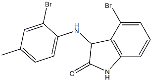 4-bromo-3-[(2-bromo-4-methylphenyl)amino]-2,3-dihydro-1H-indol-2-one Struktur