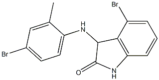 4-bromo-3-[(4-bromo-2-methylphenyl)amino]-2,3-dihydro-1H-indol-2-one Struktur