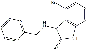 4-bromo-3-[(pyridin-2-ylmethyl)amino]-2,3-dihydro-1H-indol-2-one Struktur