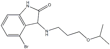 4-bromo-3-{[3-(propan-2-yloxy)propyl]amino}-2,3-dihydro-1H-indol-2-one Struktur