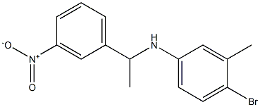 4-bromo-3-methyl-N-[1-(3-nitrophenyl)ethyl]aniline Struktur