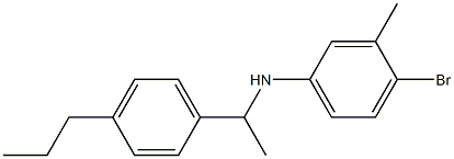 4-bromo-3-methyl-N-[1-(4-propylphenyl)ethyl]aniline Struktur