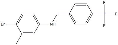 4-bromo-3-methyl-N-{[4-(trifluoromethyl)phenyl]methyl}aniline Struktur