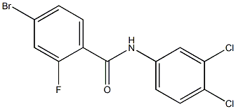 4-bromo-N-(3,4-dichlorophenyl)-2-fluorobenzamide Struktur