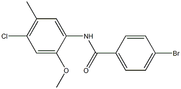 4-bromo-N-(4-chloro-2-methoxy-5-methylphenyl)benzamide Struktur