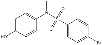 4-bromo-N-(4-hydroxyphenyl)-N-methylbenzene-1-sulfonamide Struktur