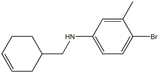 4-bromo-N-(cyclohex-3-en-1-ylmethyl)-3-methylaniline Struktur