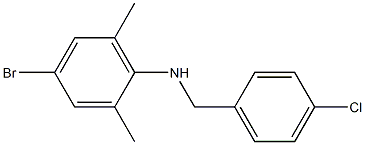 4-bromo-N-[(4-chlorophenyl)methyl]-2,6-dimethylaniline Struktur