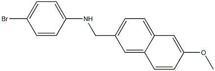 4-bromo-N-[(6-methoxynaphthalen-2-yl)methyl]aniline Struktur