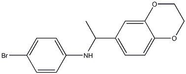 4-bromo-N-[1-(2,3-dihydro-1,4-benzodioxin-6-yl)ethyl]aniline Struktur