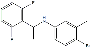 4-bromo-N-[1-(2,6-difluorophenyl)ethyl]-3-methylaniline Struktur