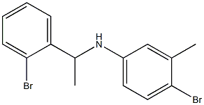 4-bromo-N-[1-(2-bromophenyl)ethyl]-3-methylaniline Struktur