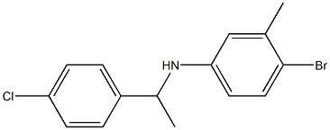 4-bromo-N-[1-(4-chlorophenyl)ethyl]-3-methylaniline Struktur