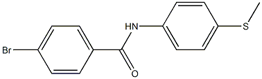 4-bromo-N-[4-(methylthio)phenyl]benzamide Struktur