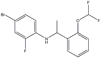 4-bromo-N-{1-[2-(difluoromethoxy)phenyl]ethyl}-2-fluoroaniline Struktur