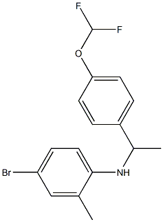 4-bromo-N-{1-[4-(difluoromethoxy)phenyl]ethyl}-2-methylaniline Struktur