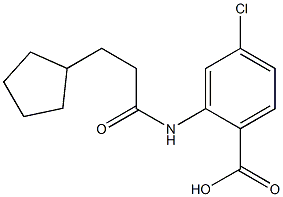 4-chloro-2-(3-cyclopentylpropanamido)benzoic acid Struktur