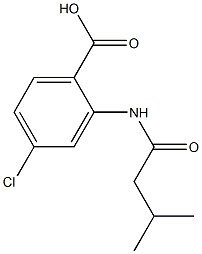 4-chloro-2-[(3-methylbutanoyl)amino]benzoic acid Struktur