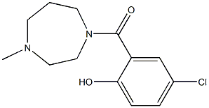 4-chloro-2-[(4-methyl-1,4-diazepan-1-yl)carbonyl]phenol Struktur