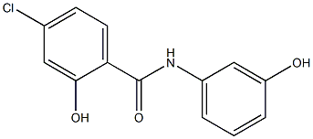 4-chloro-2-hydroxy-N-(3-hydroxyphenyl)benzamide Struktur