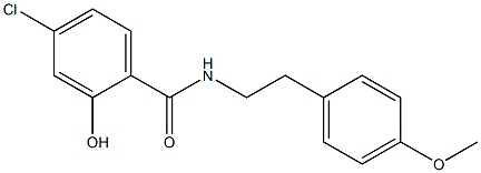 4-chloro-2-hydroxy-N-[2-(4-methoxyphenyl)ethyl]benzamide Struktur