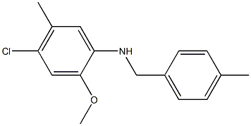 4-chloro-2-methoxy-5-methyl-N-[(4-methylphenyl)methyl]aniline Struktur