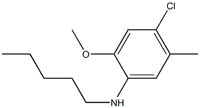 4-chloro-2-methoxy-5-methyl-N-pentylaniline Struktur